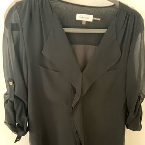 Calvin Klein black slouchy blouse